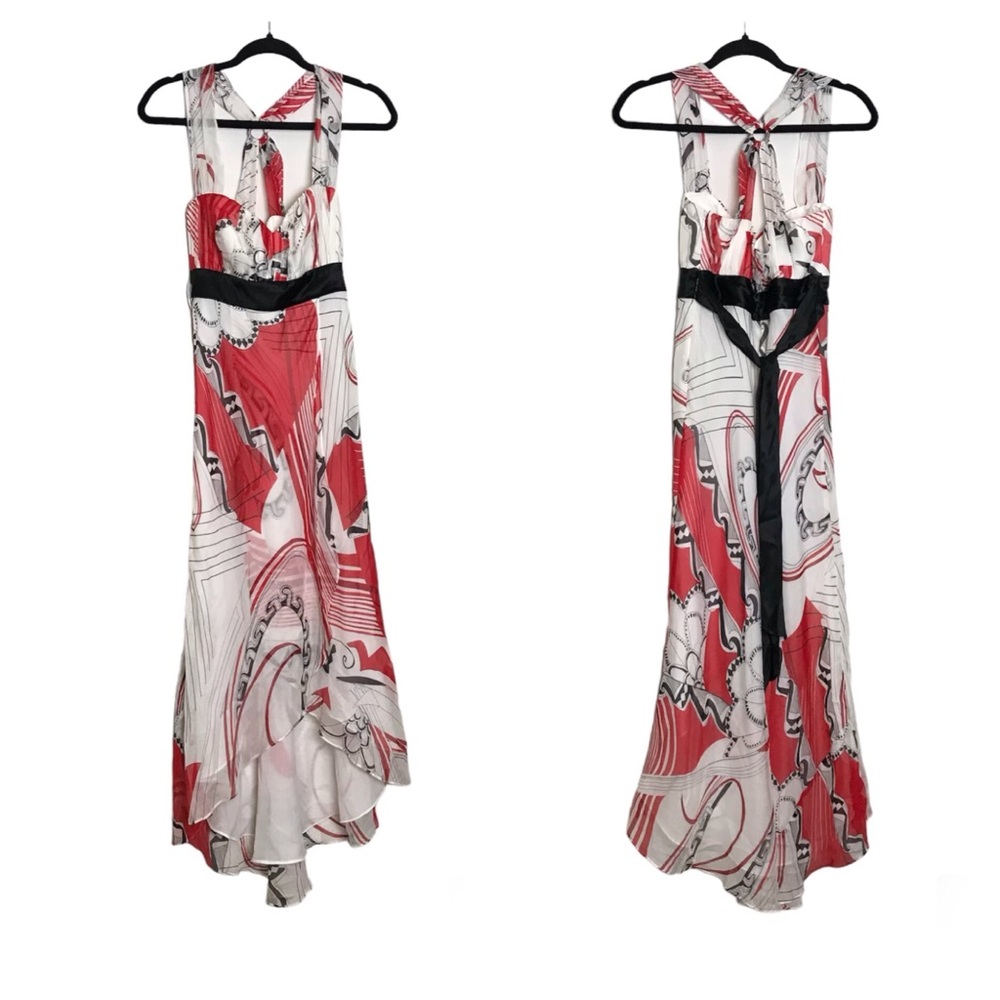 Arden B. Y2K Floral Silk Hi-Low Empire Waist Midi Dress Size XS Fairy Whimsigoth